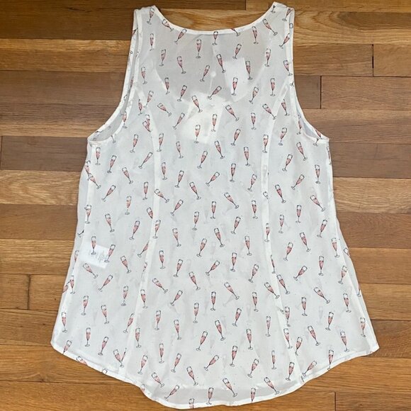 NWT Joie Rain Champagne Silk Tank Top in Porcelain White XS - Picture 5 of 8